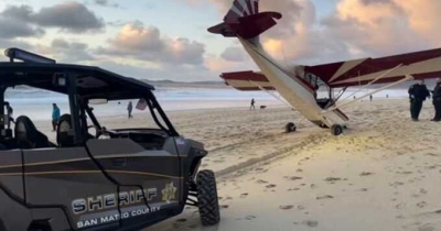 Бездомный человек захватил самолет в Калифорнии и совершил аварийную посадку на пляже